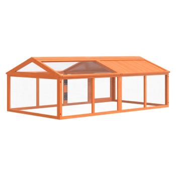 Freilaufgehege Braun 200x112,5x74 cm Massivholz Kiefer