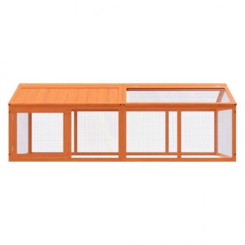 Freilaufgehege Braun 200x112,5x74 cm Massivholz Kiefer