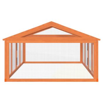 Freilaufgehege Braun 200x112,5x74 cm Massivholz Kiefer