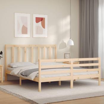 ARDEBO.de - Massivholzbett mit Kopfteil 160x200 cm