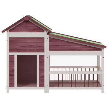 Hundehütte Mokka 143x60,5x109 cm Massivholz Kiefer