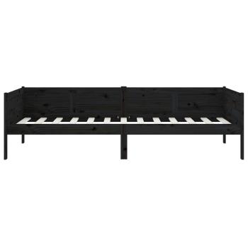 Tagesbett Schwarz Massivholz Kiefer 90x190 cm