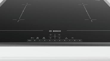 Bosch PVQ645FB5E Serie 6 Induktionskochfeld, Glaskeramik, 60 cm breit, Edelstahl-Rahmen, DirectSelect, CombiZone