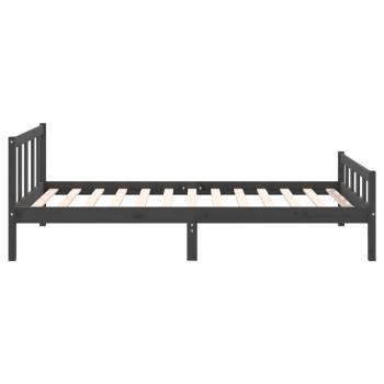 Massivholzbett Grau 100x200 cm