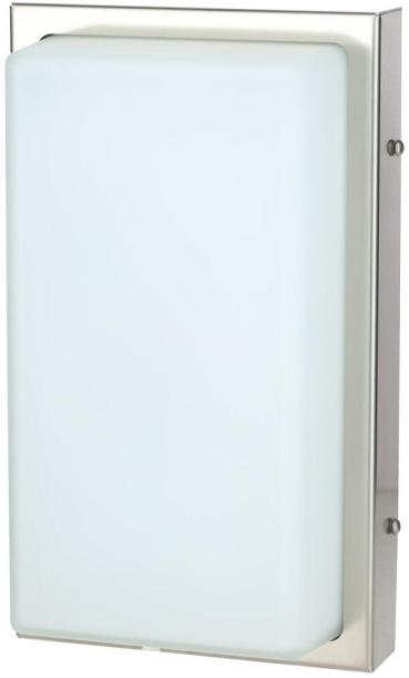 LCD Außenwandleuchte ohne Strebe, E27, 75 Watt, edelstahl (048)