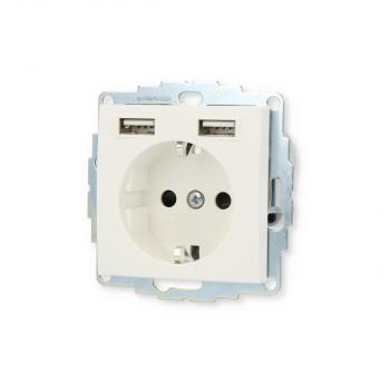 Berker 48031909 Steckdose SCHUKO/USB, S.1/B.x, polarweiß matt