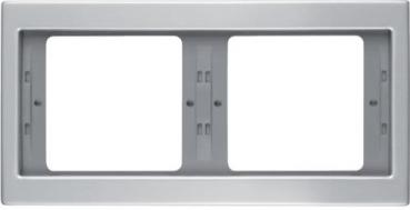 ARDEBO.de Berker 13637003 Rahmen, 2fach, waagerecht, K.5, Alu, Aluminium eloxiert