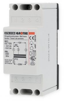 ARDEBO.de Grothe GT 3139 Klingeltransformator 8/12VAC (1,5/1,0A)