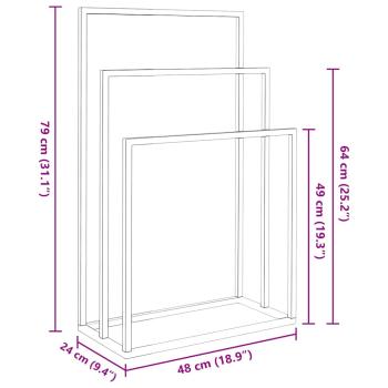 Handtuchständer Schwarz 48x24x79 cm Eisen