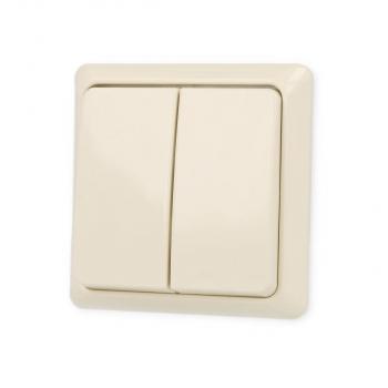 Elso 511500 Serienschalter 10A komplett, Renovierung Schraubklemme, perlweiß