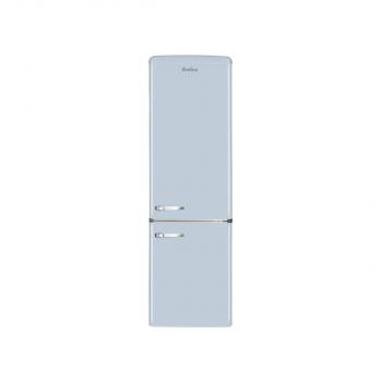 ARDEBO.de Amica KGCR 387 100 L Retro Kühl-Gefrierkombination, 55 cm breit, 244 L, Automatische Abtauung, LED-Beleuchtung, Flaschengitter, hellblau