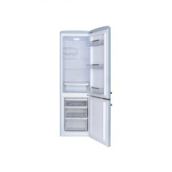 Amica KGCR 387 100 L Retro Kühl-Gefrierkombination, 55 cm breit, 244 L, Automatische Abtauung, LED-Beleuchtung, Flaschengitter, hellblau