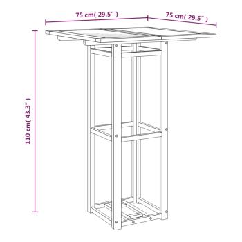 3-tlg. Gartenbar-Set Massivholz Akazie