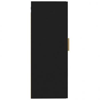 Wandschrank Schwarz 35x34x90 cm Holzwerkstoff