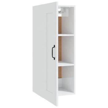 ARDEBO.de - Hängeschrank Hochglanz-Weiß 35x34x90 cm Holzwerkstoff