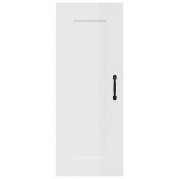 Hängeschrank Hochglanz-Weiß 35x34x90 cm Holzwerkstoff
