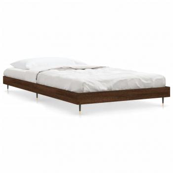Bettgestell Braun Eichen-Optik 100x200 cm Holzwerkstoff