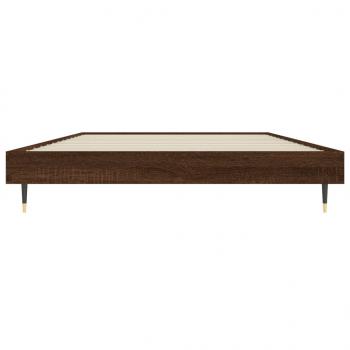 Bettgestell Braun Eichen-Optik 100x200 cm Holzwerkstoff
