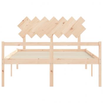 Seniorenbett mit Kopfteil 140x200 cm Massivholz
