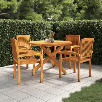 ARDEBO.de - 5-tlg. Garten-Essgruppe Massivholz Teak