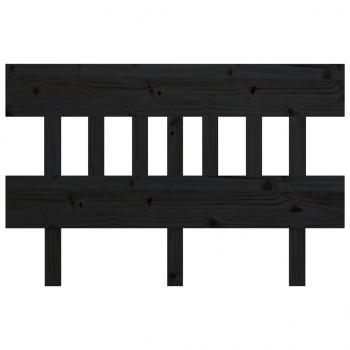 Bett-Kopfteil Schwarz 138,5x3x81 cm Massivholz Kiefer