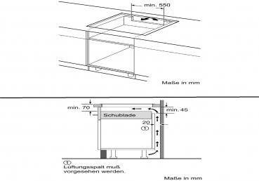 Bosch PXY801KW1E Induktionskochfeld, Glaskeramik, 80 cm breit, PerfectCook, PerfectFry, schwarz