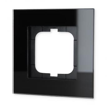 Busch-Jaeger 1721-825 Abdeckrahmen, Carat, 1-fach Rahmen, Glas schwarz (2CKA001754A4322)