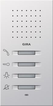 ARDEBO.de Gira 1250112 Wohnungsstation AP, Türkommunikations-Systeme, Reinweiß glänzend