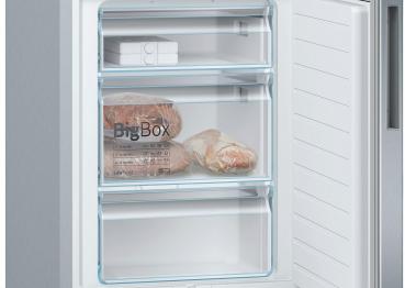 Bosch KGE36ALCA Serie 6 Stand Kühl-Gefrierkombination, 60 cm breit, 308 L, LowFrost, VitaFresh, LowFrost, Edelstahl-Optik