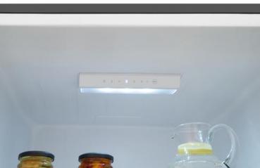 Amica KGCL 387 150 S Stand Kühl-Gefrierkombination, 54 cm breit, 262 L, Automatische Abtauung, FrostControl, Superkühlen, VitControl, Edelstahl dunkel