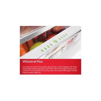 Amica KGCL 387 150 S Stand Kühl-Gefrierkombination, 54 cm breit, 262 L, Automatische Abtauung, FrostControl, Superkühlen, VitControl, Edelstahl dunkel