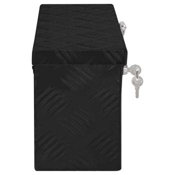 Aufbewahrungsbox Schwarz 50x15x20,5 cm Aluminium