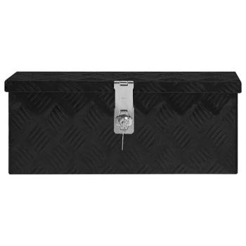Aufbewahrungsbox Schwarz 50x15x20,5 cm Aluminium