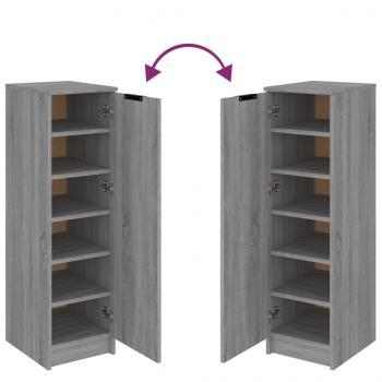 Schuhschrank Grau Sonoma 30x35x100 cm Holzwerkstoff