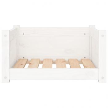 Hundebett Weiß 55,5x45,5x28 cm Massivholz Kiefer