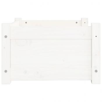 Hundebett Weiß 55,5x45,5x28 cm Massivholz Kiefer