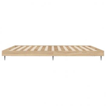 Bettgestell Sonoma-Eiche 200x200 cm Holzwerkstoff