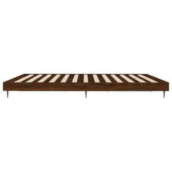 Bettgestell Braun Eichen-Optik 200x200 cm Holzwerkstoff