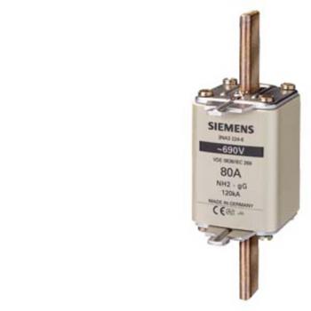 Siemens 3NA3224-6 NH-Sicherungseinsatz, NH2, In: 80 A, gG, Un AC: 690 V, Un DC: 440 V