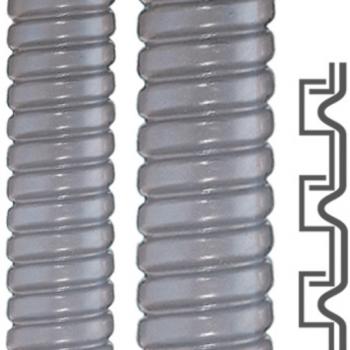 ARDEBO.de - SPR-PVC-AS, AD14 Metallschutzschlauch, S-Profil, Stahl verzinkt, PVC-Mantel grau