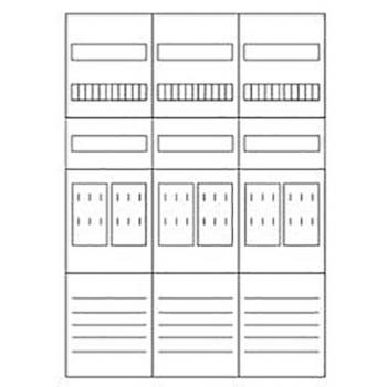 Eaton Electric ZSD-Z37B0022 Zählerfeld, 3-feldrig, vorbereitet, Version Z37B0022