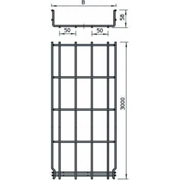 Obo Bettermann GRM 55 50 G Gitterrinne GRM 55x50x3000, St, G (Menge: 3 m je Bestelleinheit)