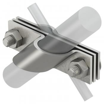 ARDEBO.de - 2760 25 V4A Anschlussschelle für Rund-und Flachleiter 25mm, A4, 1.4404