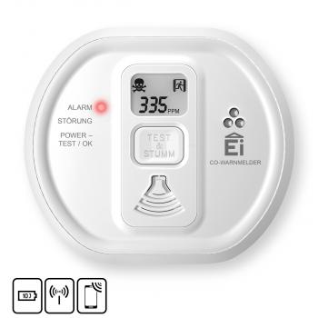 Ei Electronics Ei208iDW i-serie Kohlenmonoxidwarnmelder mit LCD-Display und fest eingebauter 10