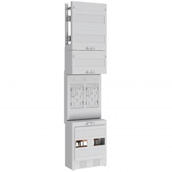 Abn EZ17120 Zählerplatz eHZ 2Z mit Klemmstein 5-polig, BxH : 250x1050mm