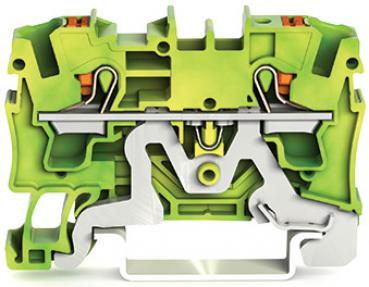 Wago 2204-1207 2-Leiter-Schutzleiterklemmemit Drücker4 mm²grün-gelb (Menge: 50 Stück je Bestelleinheit)