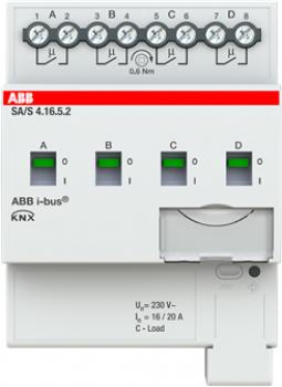 Abb SA/S4.16.5.2 SA/S4.16.5.2 Schaltaktor, 4fach, 16 A, C-Last, REG