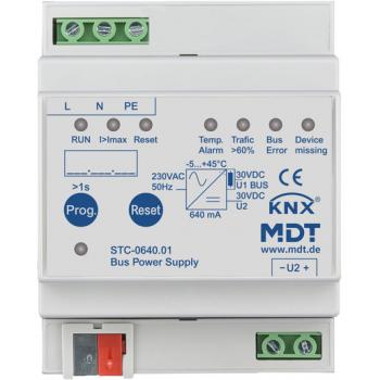 MDT technologies STC-0640.01 Busspannungsversorgung mit Diagnosefunktion, 4TE, REG, 640 mA