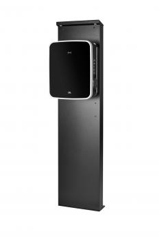 ARDEBO.de - POLEMH3 Stele für Wallbox eMH3, RAL 9011, LED, 1647 x 405 x 180 mm-POLEMH3