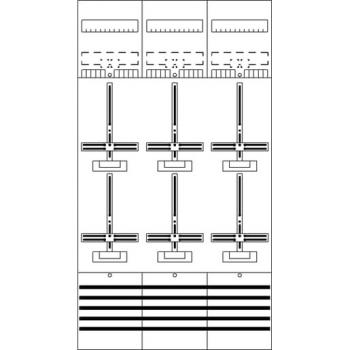 Striebel & John DF39B6 DF39B6 Zählerfeld 9RE 6Z vorverdrahtet mit Zählerkreuz
